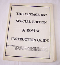Yamaha DX7  ROM Manual "The Vintage DX7 Special Edition *ROM* Instruction Guide"