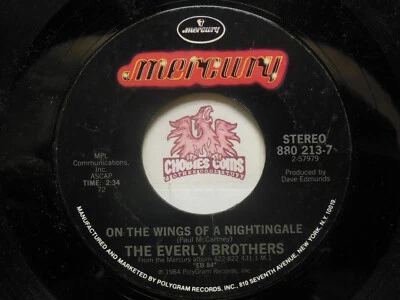 The Everly Brothers:  Asleep / On The Wings of A Nightingale, 45 RPM VG (5K) - Image 1 of 2