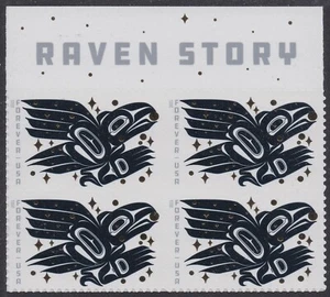 US 5620 Raven Story F header block 4 MNH 2021 - Picture 1 of 1