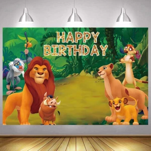 Lion King Simba Backdrop Newborn Kids Happy Birthday Photo Background Banner - Picture 1 of 13