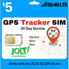 Jolt Mobile $5 Preloaded GSM SIM Card for 5G 4G LTE GPS Trackers 30 Days Service