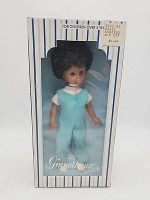 Vogue Dolls 1978 Ginnette 黑色头发和棕色眼睛 8 英寸娃娃套装全新未拆封  — 第 1/4 张图片