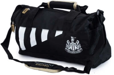 Newcastle United Stripe Small Holdall Black Football Travel Gym Training Bag - Image 1 of 2
