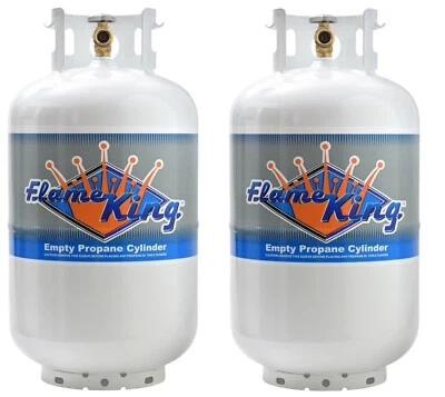 Pack Doble 30 Lb. Cilindro vertical de propano tanque de acero recargable con válvula OPD Foto 1 de 3