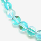 Round Iridescent Glass Mermaid Beads Clear/frosted 15" Strand 6mm/8mm/10mm/12mm