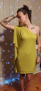NWT Calvin Klein Limelight One Shoulder Sexy Cocktail Dress Size 10 - Picture 1 of 11