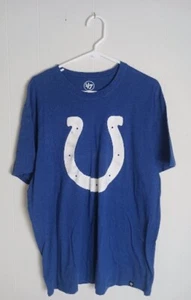 47 Brand Indianapolis Colts Shirt Mens XLarge Blue White Cotton Tee NFL Football - Picture 1 of 6