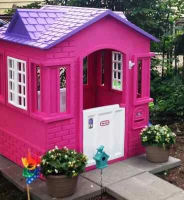 Kids Girls Cabin Playhouse Playset Indoor or Outdoor Toy House Cottage Ages 2+ - Image 1 of 4