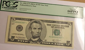 Series 2003 A $5 Dollar Bill Low 3 Digit Low Serial Number Fancy Serial Number - Picture 1 of 3