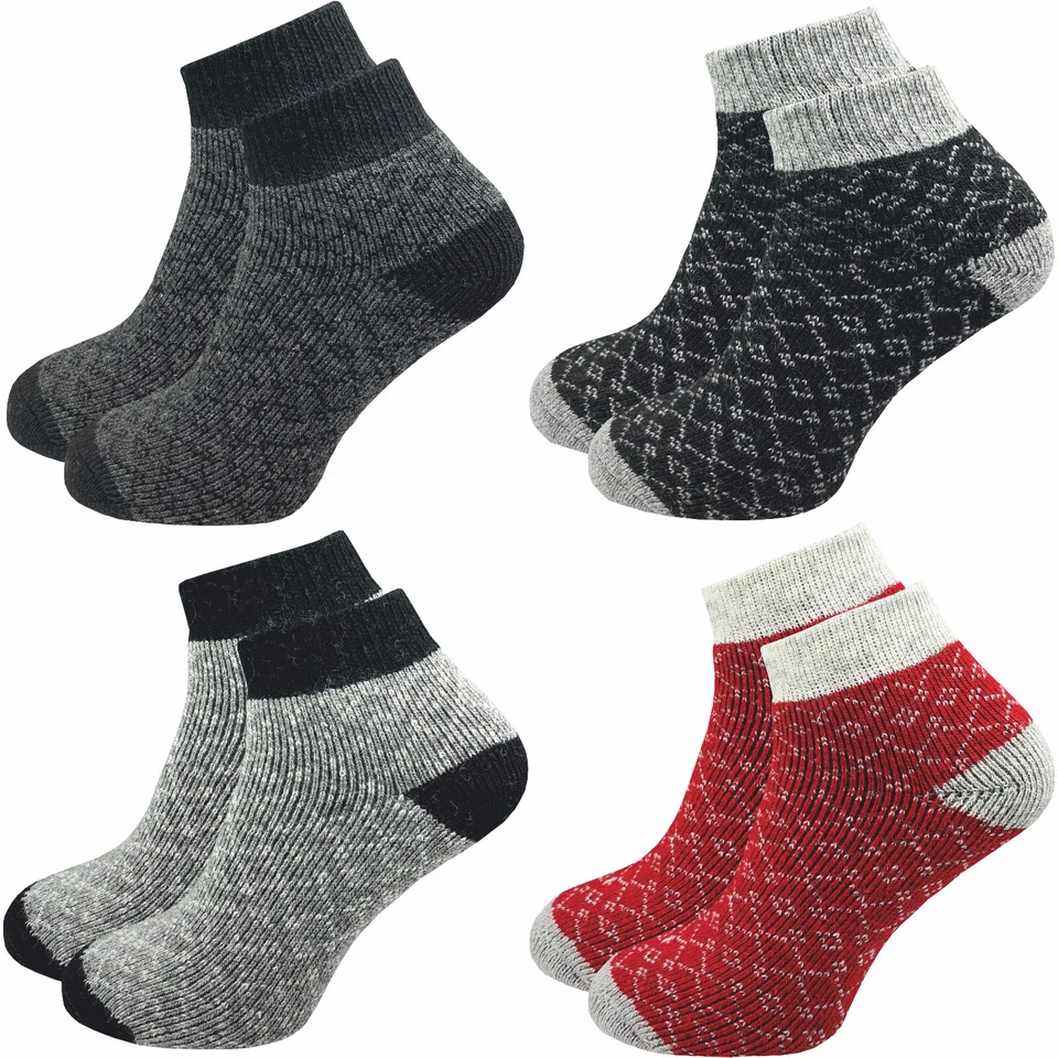 4 Paar warme & dicke Kinder Winter Vollplüsch Socken aus Wolle