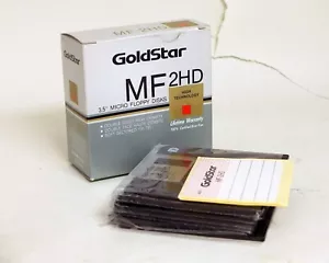 GoldStar MF 2HD Double Sided High Density 1.44MB 3.5 Micro Floppy Discs 7x - Picture 1 of 1