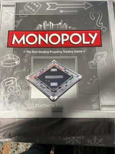 Monopoly Platinum Collector's Edition Metallic Board Game RARE 100% Complete - Picture 1 of 9