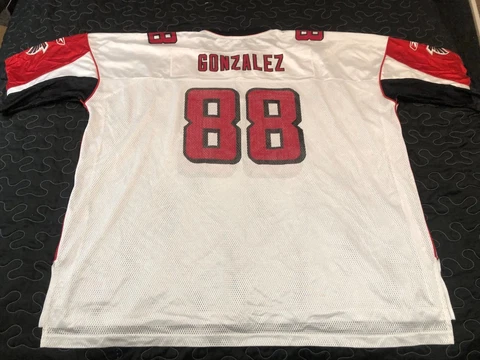 Vtg 5XL Reebok TONY GONZALEZ #88 Atlanta Falcons Jersey Mens XXXXXL White Cover