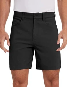 Pantalones Cortos de Golf Para Hombre Elastizados Ligeros Calce Relajado Impermeables Secado Rápido Vestido Chino - Imagen 1 de 32