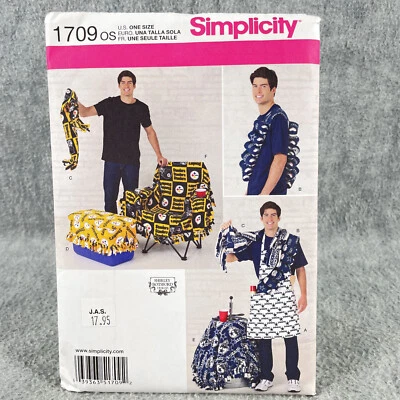 Simplicity 1709 Sports Tailgating Accessories Beer Can Holder Chair Cover Uncut - Image 1 of 4