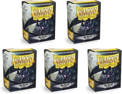 5x Maniche Classic Dragon Shield - Nero (maniche 5x100)