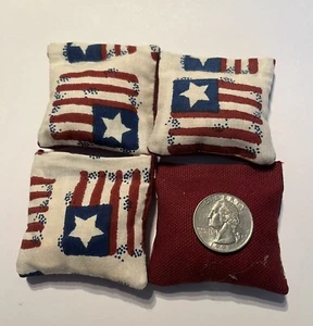 4 Flag ( Maroon Back) Mini cornhole, bean bags, 2" X 2" # 3 - Picture 1 of 2