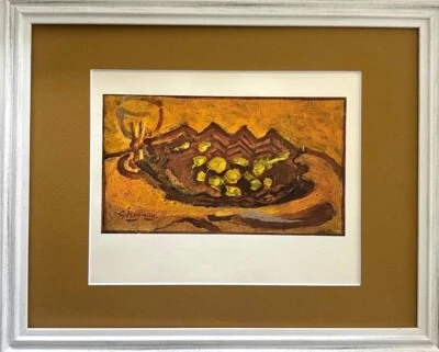 GEORGES BRAQUE + IMPRESIÓN FIRMADA IMPRESIONANTE 1948 + CERTIFICADO DE AUTENTICIDAD + MATE 11 X 14 + ¡CÓMPRALO AHORA!! Foto 1 de 3