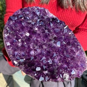 4.76LB Natural Amethyst geode quartz cluster crystal specimen Healing - Picture 1 of 16