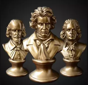Musiker Beethoven Mozart Shakespeare Statue Skulptur Ornaments Komponist Figure - Picture 1 of 32