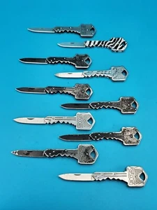 SOG KEY KEYCHAIN LOCKBACK PLAIN EDGE BLADE POCKET KNIFE! LOT OF 10 - Picture 1 of 5