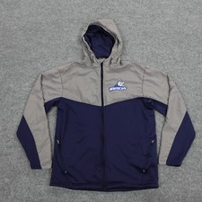 West Michigan Whitecaps Jacket Mens Medium Windbreaker Zip Blue Gray MLB Minors