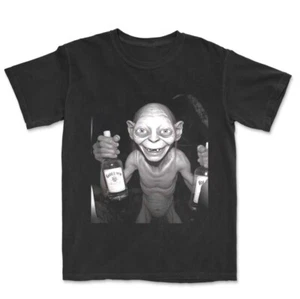 Lord of the Rings Vintage Tee - Funny Gollum Meme T-Shirt Unisex Streetwear - Picture 1 of 2