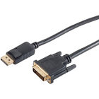 auvisio DVI Kabel: Adapterkabel DisplayPort 20p auf DVI-D 24+1, 2m, schwarz