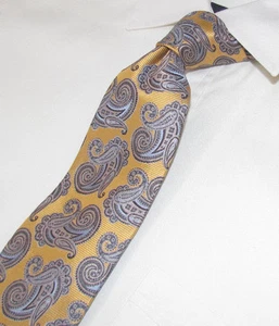 Jos A Bank Executive Collection Gold Paisley dick gewebte Seidenkrawatte 59" x 3,5" - Bild 1 von 4
