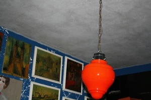 LAMPADA A SOSPENSIONE ROSSO VETRO "PERA" - Foto 1 di 7