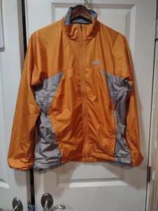 Patagonia Women's Lined Mesh Orange Gray Jacket Windbreaker Size Medium - Imagen 1 de 9