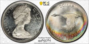 C035 Kanada Silber Confederation Dollar 1967. PCGS MS62. KM-70. Getönt. - Bild 1 von 4