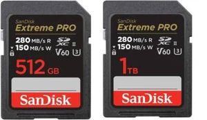 Tarjeta de memoria flash SanDisk SDXC Extreme PRO 280 MB/s UHS-II 512 GB 1 TB - Imagen 1 de 5