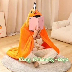 Anime Kettensäge Mann Pochita Plüsch Umhang Kapuze Decke Mantel Cosplay Kostüm Cape - Bild 1 von 11