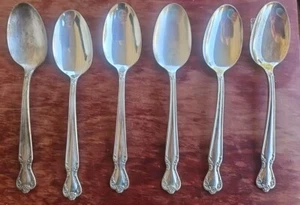 Vtg Rogers & Bro 1952 DAYBREAK ELEGANT LADY  Silverplate 6 Teaspoons - Picture 1 of 23