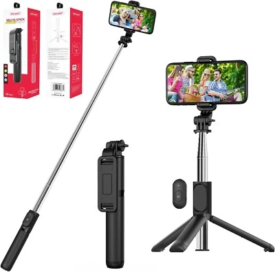 Selfie Stick Bluetooth Remote Holder Tripod Stand For Moto G6 G7 G8 G10 G50 E7 - Image 1 of 4