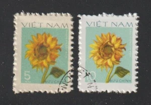 1978 VN Stamps Sunflower Scott # 921-922 Cto NH Variety Different Paper - Picture 1 of 1