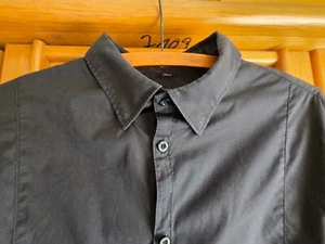 Bügelfrei ! ARMANI Herren Freizeit Hemd Shirt langarm L schwarz - Bild 1 von 4