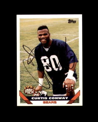 Curtis Conway Signed 1993 Topps Draft Pick Chicago Bears Autographed - Image 1 of 2