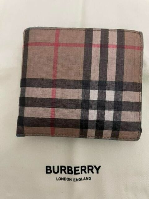 Burberry London Check Money Clip Card Case Chocolate/black in Brown for Men