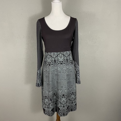 UNDERCOVER Abito attivo prana agrifoglio donna XS stampa grigio elasticizzato tasca nascosta