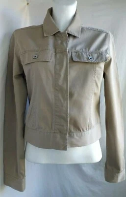 Chaqueta DKNY Jeans Mujer Talla M Beige Algodón Manga Larga Botón Blazer  Foto 1 de 4