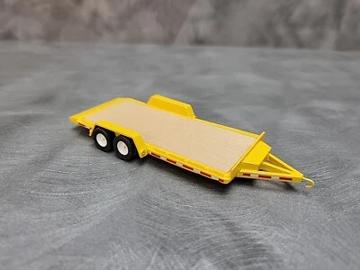 1/64 Custom scratch built Yellow Drop Deck Trailer Wood Deck 20' Foot - Image 1 of 4