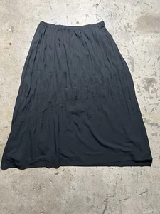 ISSEY MIYAKE Black Pleated Maxi Skirt Vintage 90s Lightweight - Picture 1 of 8