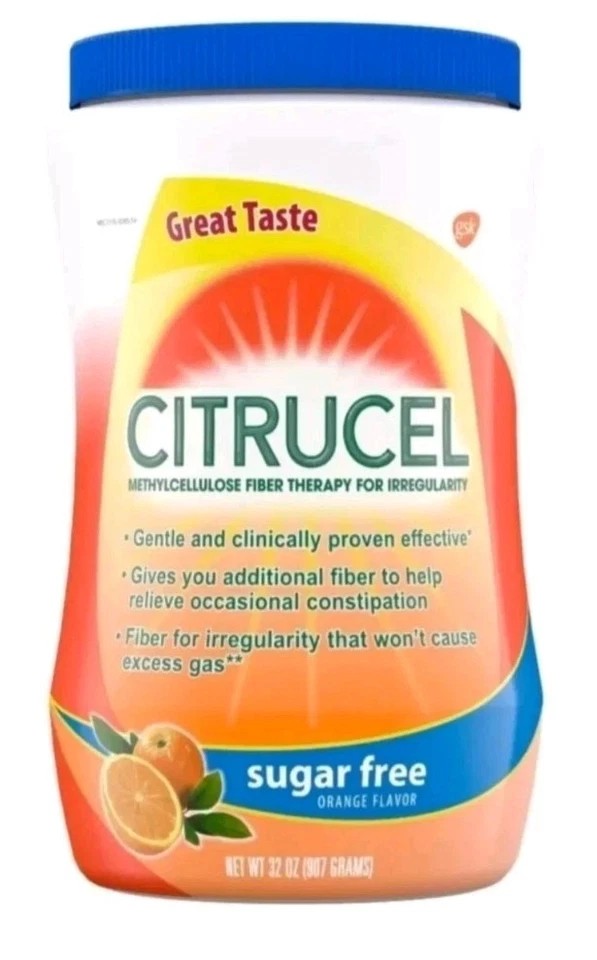 Pó de fibra sem açúcar Citrucel para alívio ocasional da constipação 32 oz E:9/26 - Imagem 1 de 1