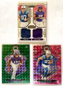 Lot 3 Laiatu Latu & Dallas Turner Panini Mosaic & Contenders RT/Dual Patch - Picture 1 of 2