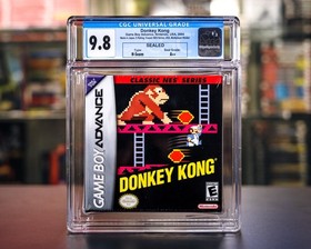 CGC 9.8 A++ GBA Donkey Kong Classic NES Series Sealed Not Wata or VGA