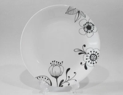 ❤️ NUEVA AMAPOLA ENTINTADA Corelle *Elige: PLATO DE CENA o ALMUERZO Negro Bohemio Floral Foto 1 de 4