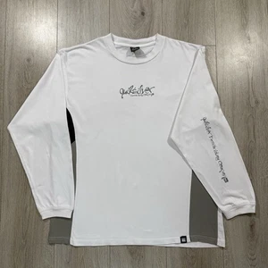 Quiksilver T-shirt Size XL Men’s White Graphic Print Long Sleeve Surf Skater - Picture 1 of 17