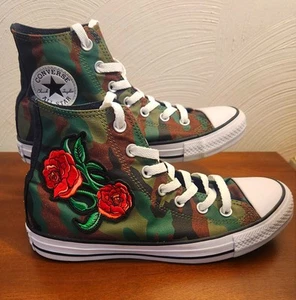 Converse CT ALL STAR Hi Top Sneaker Camo Rose Women Size 8 M 6 Seldom Worn Mint - Picture 1 of 9